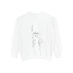 Tis' The Season Sweatshirt Festive Holly Crewneck with Statue of Liberty Backline