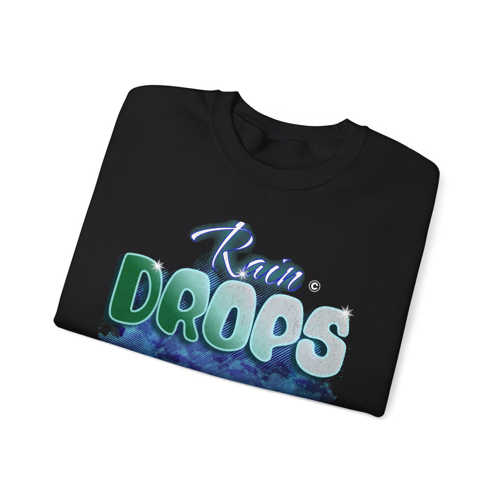 Rain Drops Crewneck Sweatshirt – Pastel Watercolor Raindrop