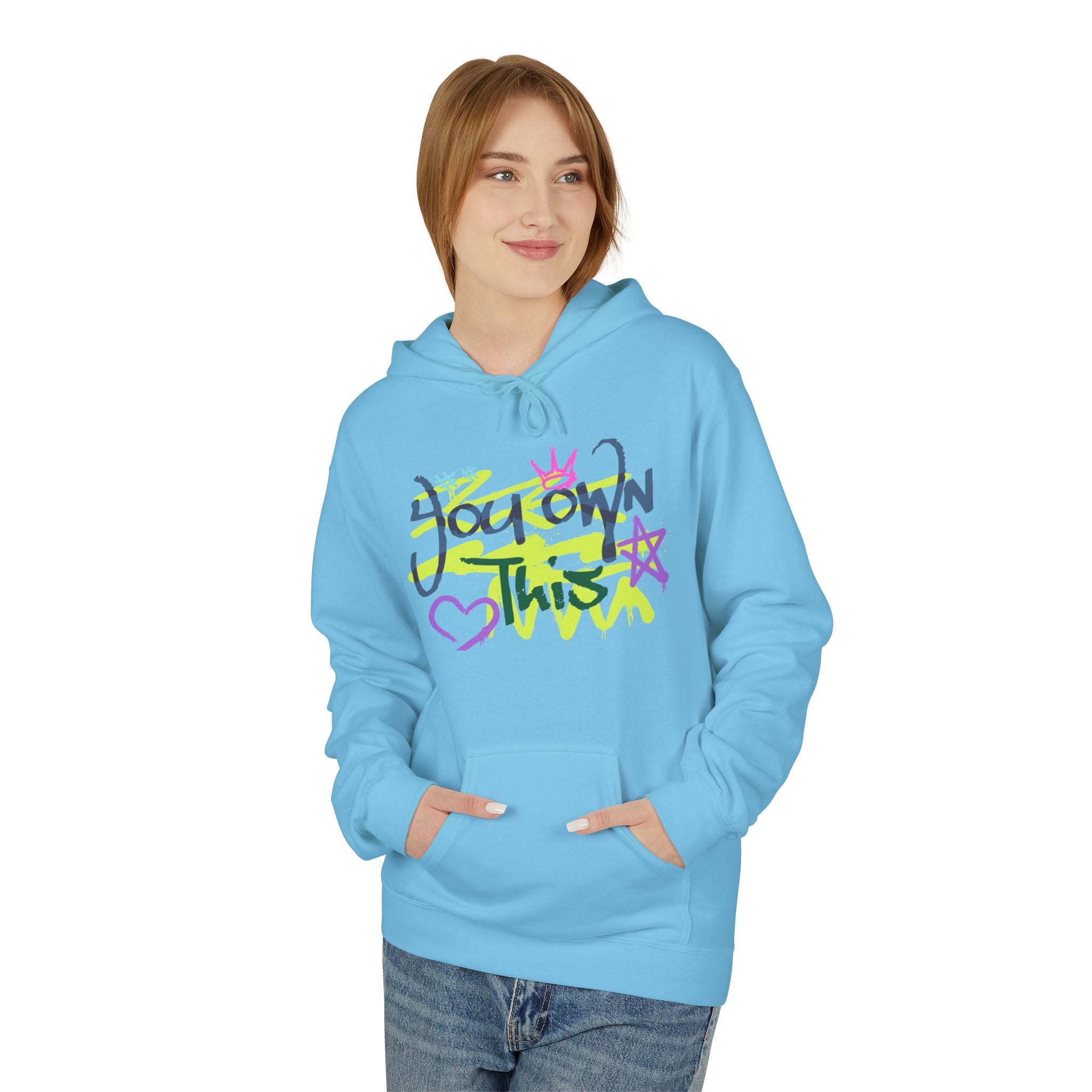 Hoodie — "You Down This" Graffiti Heart Star Streetwear Pullover