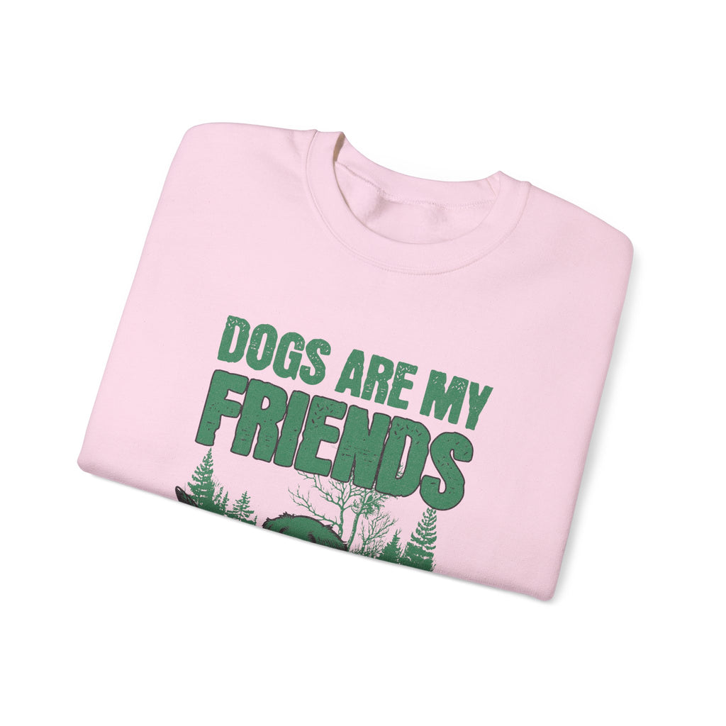 Dogs Are My Friends Sweatshirt — Vintage Green Puppy Crewneck