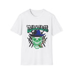 Relentless Skull T-Shirt – Green Skull with Hat & Snake Graphic