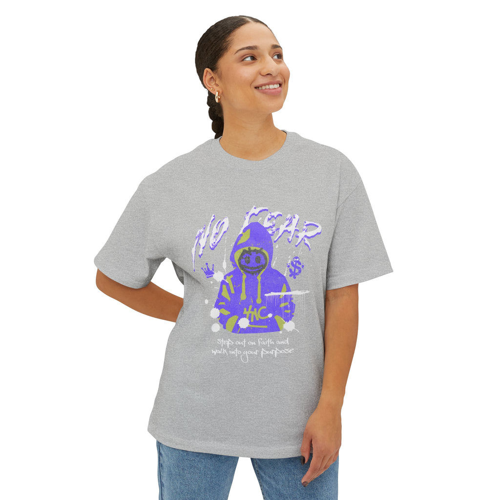 Graphic Tee — Purple Hooded Figure Streetwear T‑Shirt