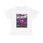 Mystic Vibes Graphic Tee — "Feel Mystic" Retro Grunge Pink Design