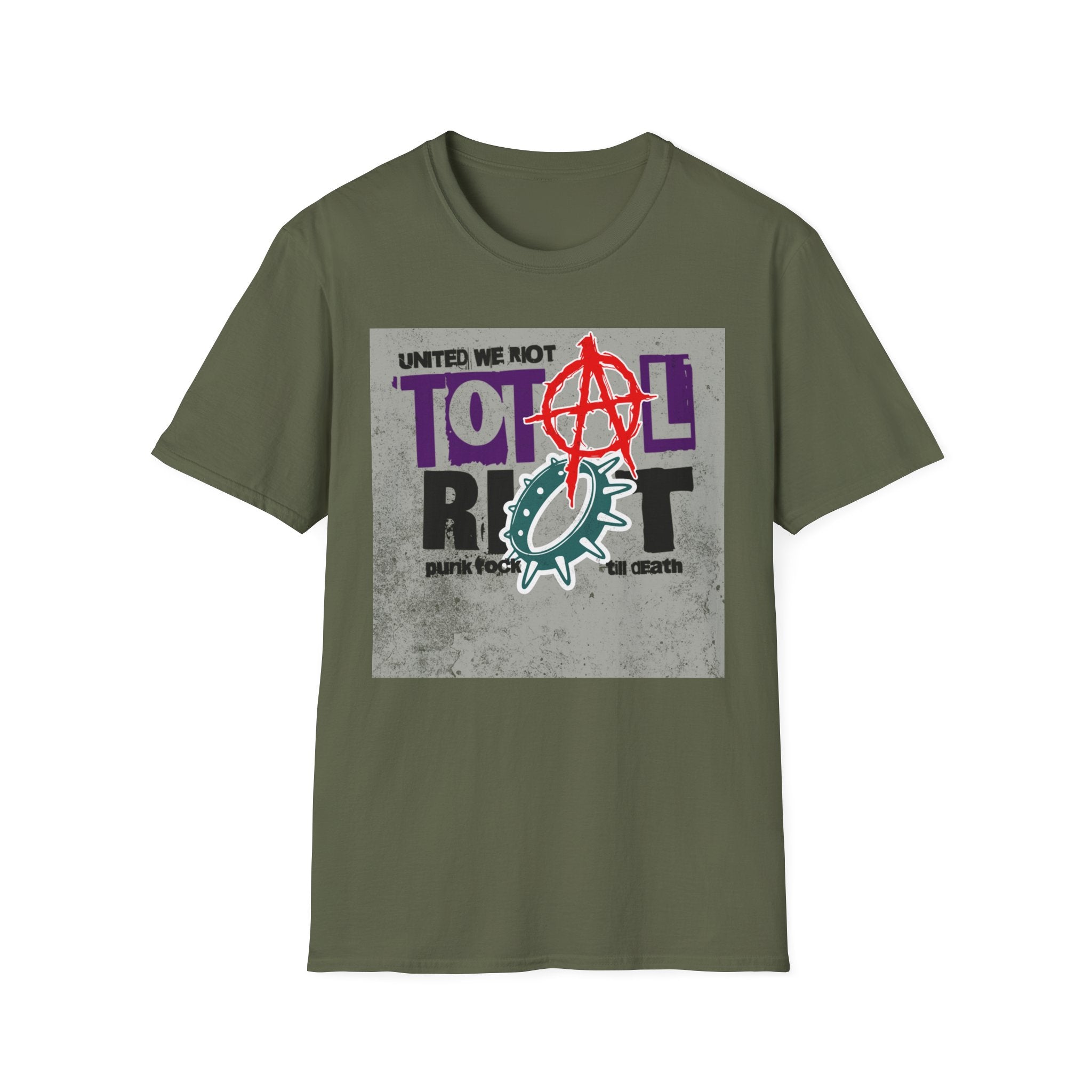 Total Riot Graphic T-Shirt — "United We Riot" Punk Anarchy Tee