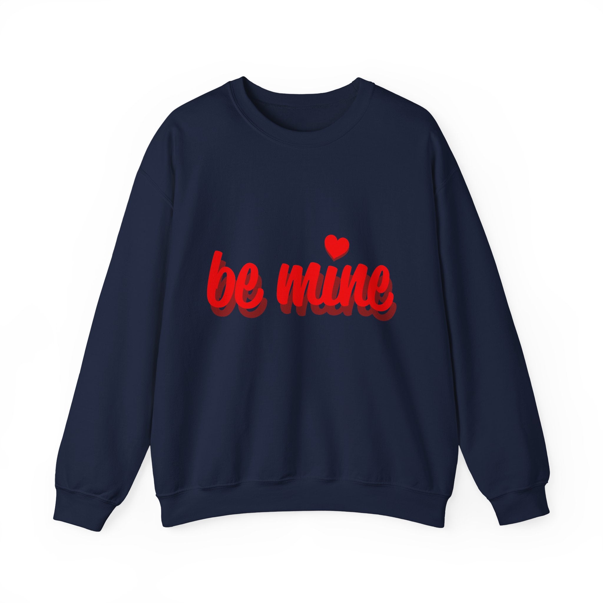 Valentine "Be Mine" Crewneck Sweatshirt Romantic Red Script Pullover