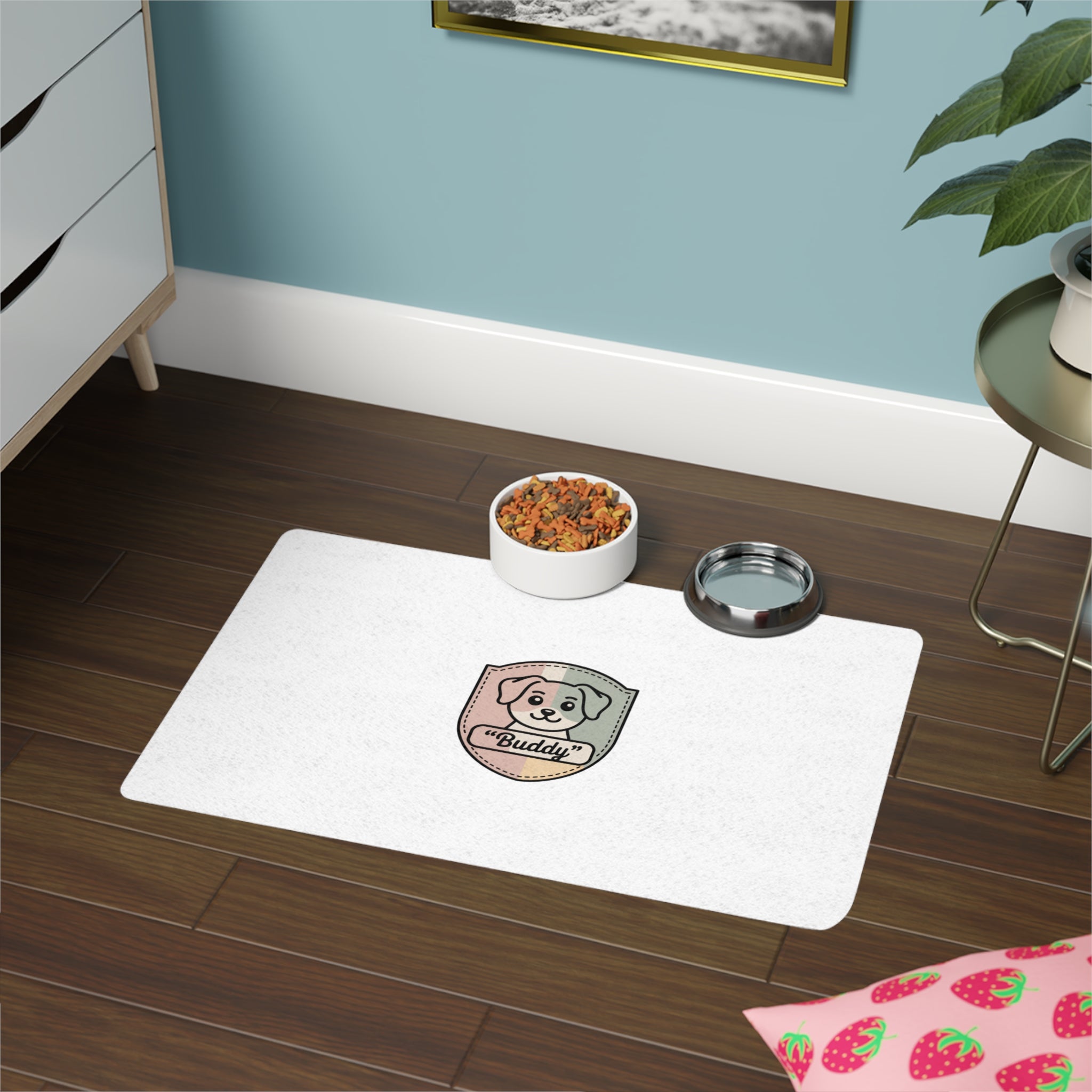 Pet Food Mat Personalized "Buddy" Dog Feeding Mat (12x18)