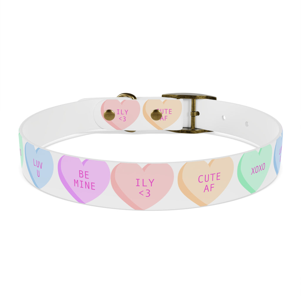 Valentine Conversation Heart Dog Collar Cute AF & Be Mine Pet Collar