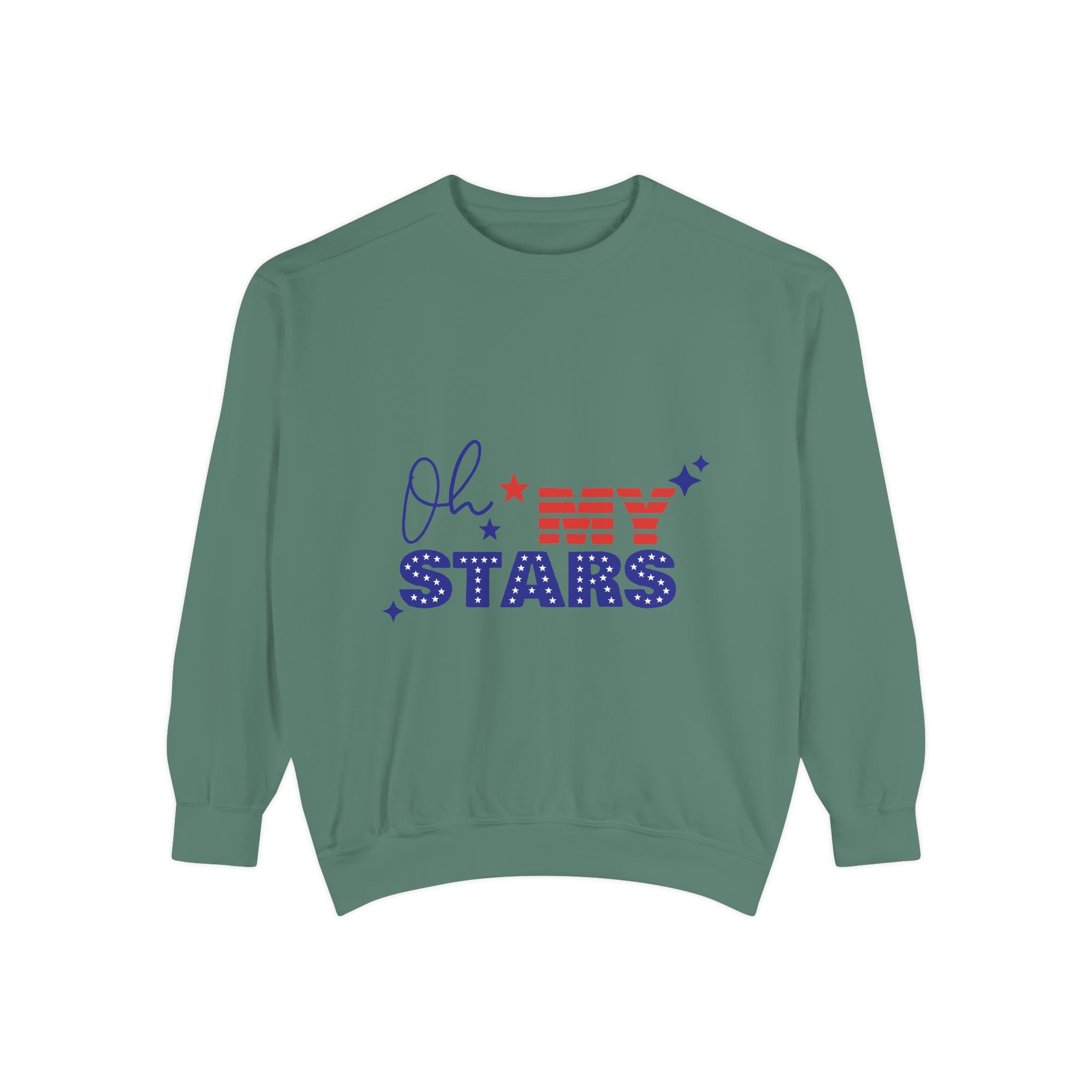 Oh My Stars Sweatshirt Patriotic USA Flag Graphic