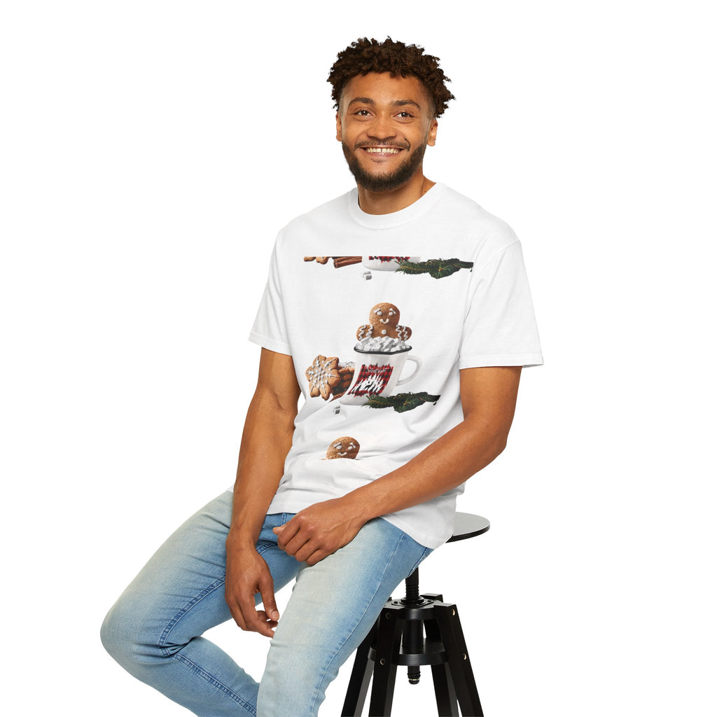 Lebkuchen-Kakao-T-Shirt – T-Shirt mit Weihnachtstasse und Keksmotiv