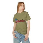 'Merica Peace Sign Tee Retro Patriotic America Graphic T-Shirt