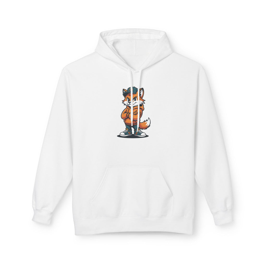 Fox Cartoon Hoodie Cute Red Fox Illustration Pullover
