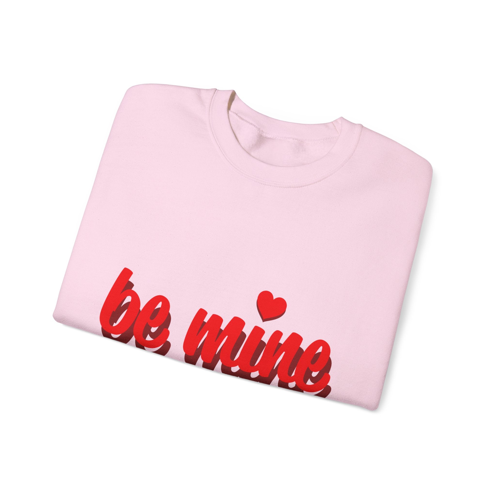 Valentine "Be Mine" Crewneck Sweatshirt Romantic Red Script Pullover