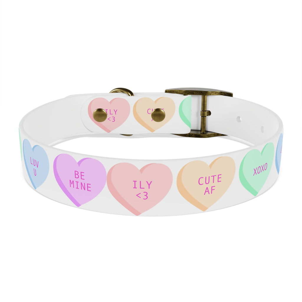 Valentine Conversation Heart Dog Collar Cute AF & Be Mine Pet Collar