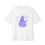 Graphic Tee — Purple Hooded Figure Streetwear T‑Shirt