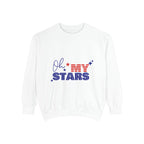 Oh My Stars Sweatshirt Patriotic USA Flag Graphic