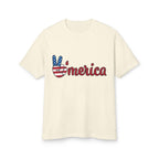 'Merica Peace Sign Tee Retro Patriotic America Graphic T-Shirt