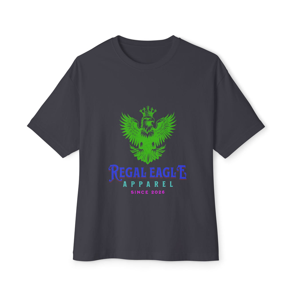 Regal Eagle Apparel Tee — Vintage Green Crest Logo Boxy T-Shirt