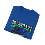 Relentless Skull T-Shirt – Green Skull with Hat & Snake Graphic