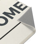 Welcome Area Rug Minimal Neutral Entryway Mat
