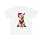 Christmas Alpaca T‑Shirt – Cute Santa Scarf Llama Holiday Tee