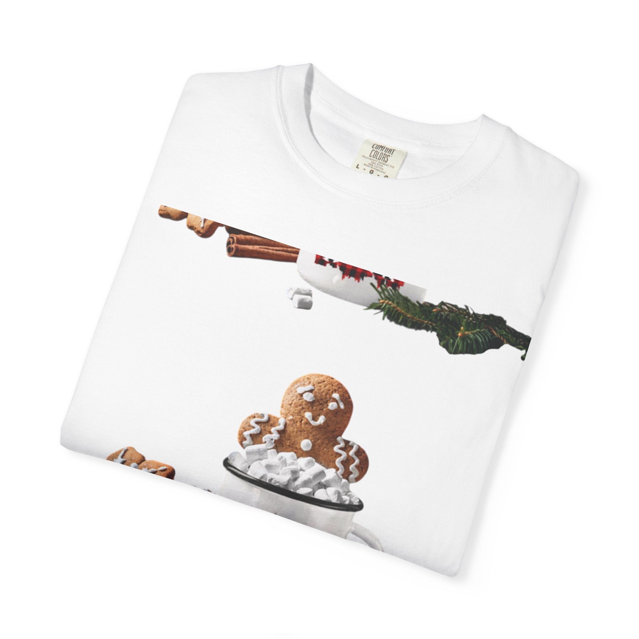 Gingerbread Hot Cocoa T‑Shirt – Holiday Mug & Cookies Graphic Tee