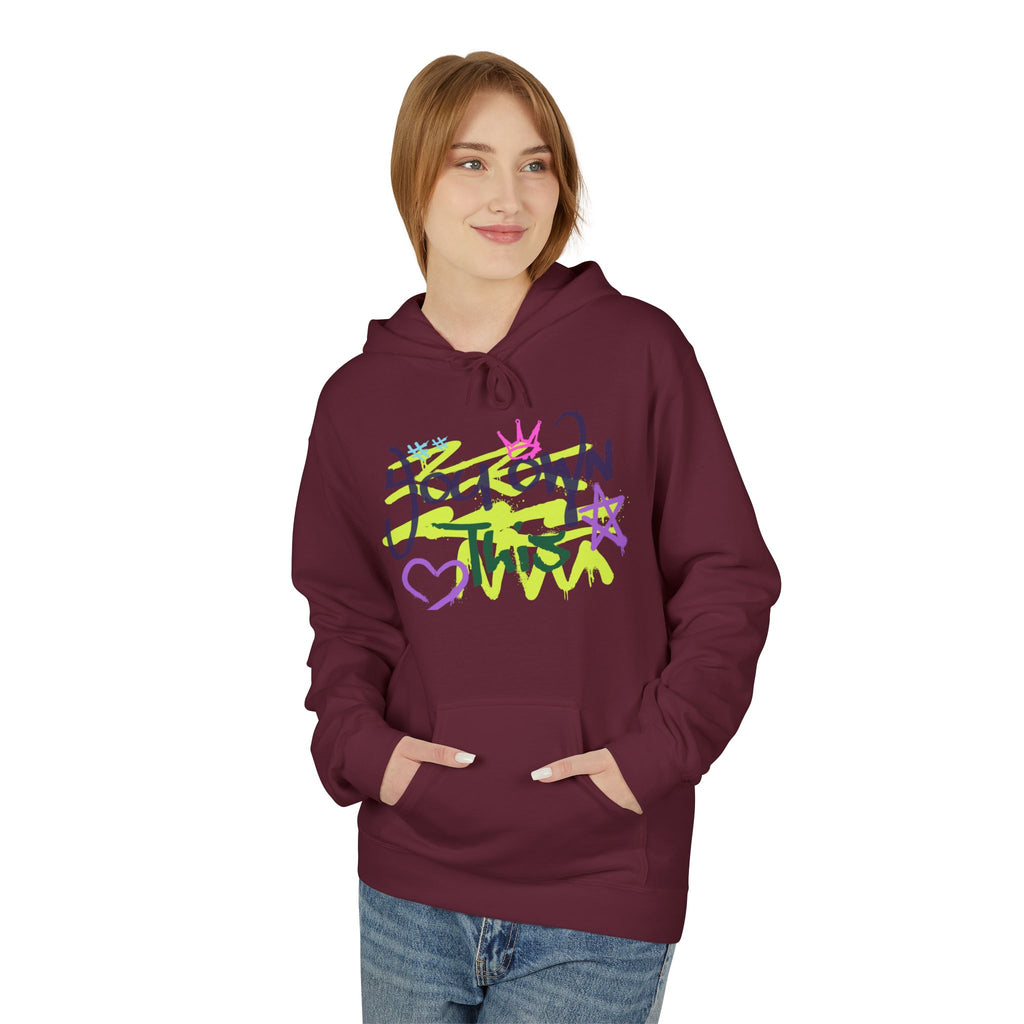 Hoodie — "You Down This" Graffiti Heart Star Streetwear Pullover