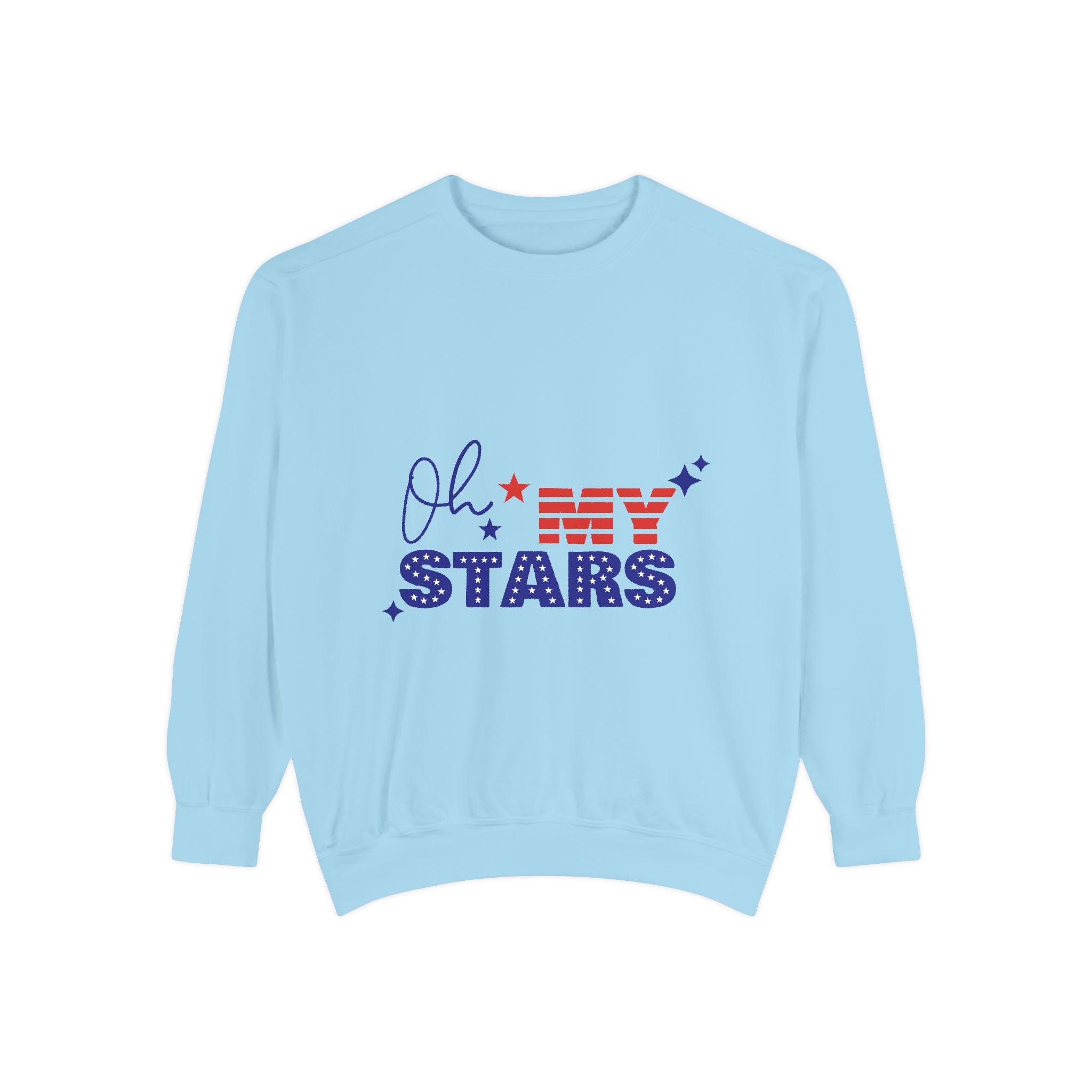 Oh My Stars Sweatshirt Patriotic USA Flag Graphic