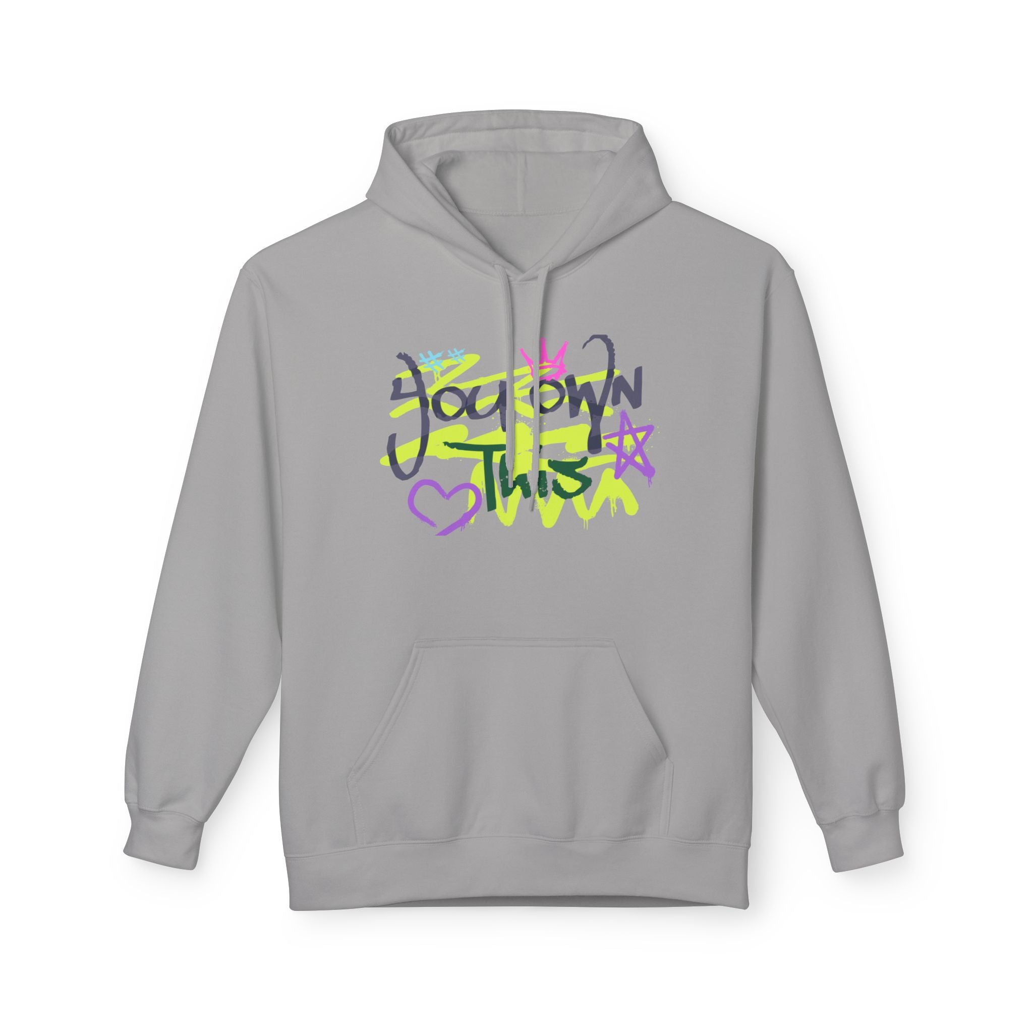 Hoodie — "You Down This" Graffiti Heart Star Streetwear Pullover
