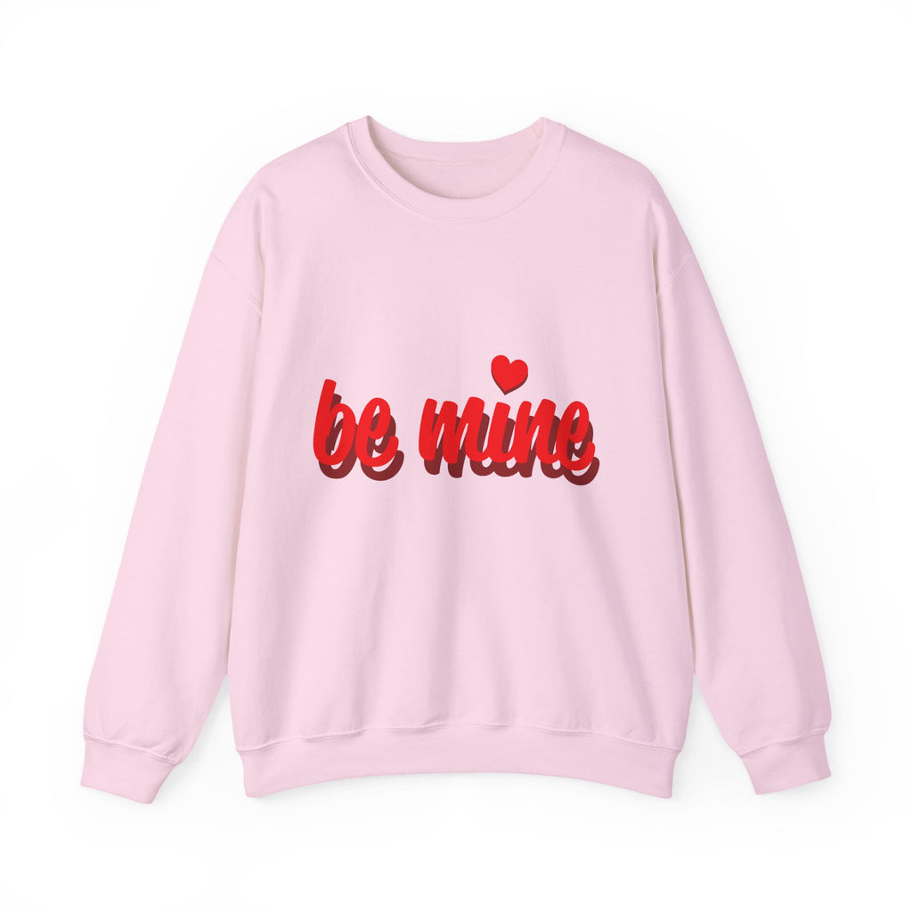 Valentine "Be Mine" Crewneck Sweatshirt Romantic Red Script Pullover