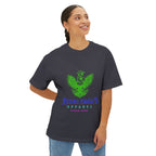 Regal Eagle Apparel Tee — Vintage Green Crest Logo Boxy T-Shirt