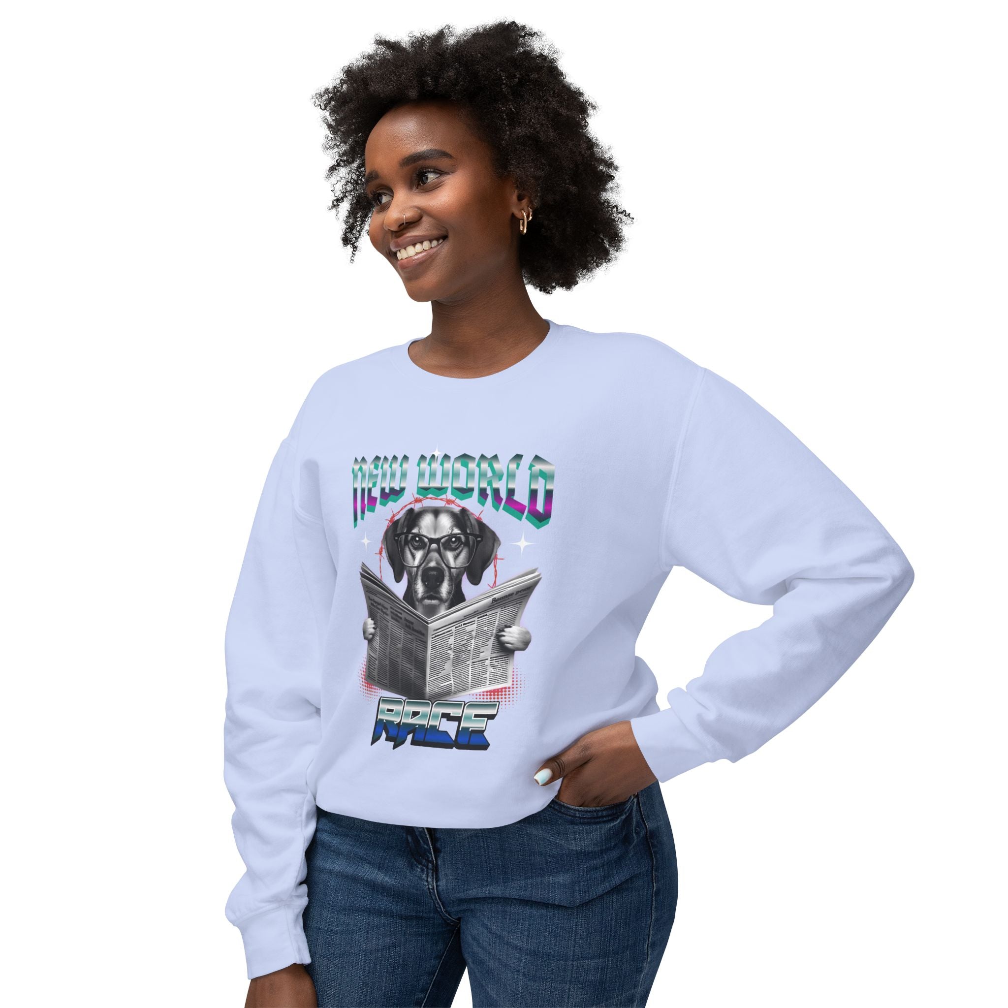 Pawdul Hot Design Lightweight Crewneck Sweatshirt — Cute Paw Print Graphic