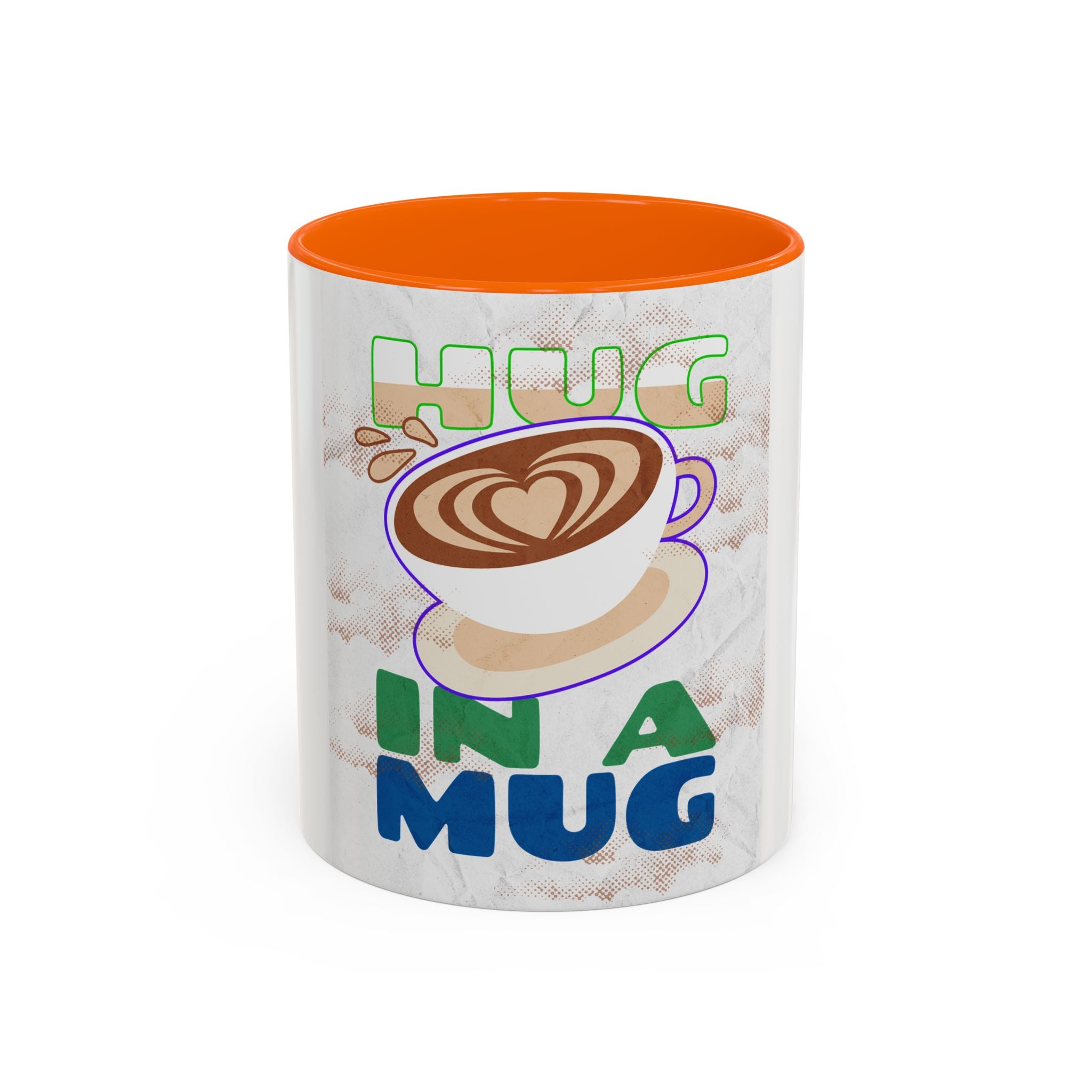 Hug In A Mug Accent Coffee Mug — Cute Latte Art Gift for Coffee Lovers