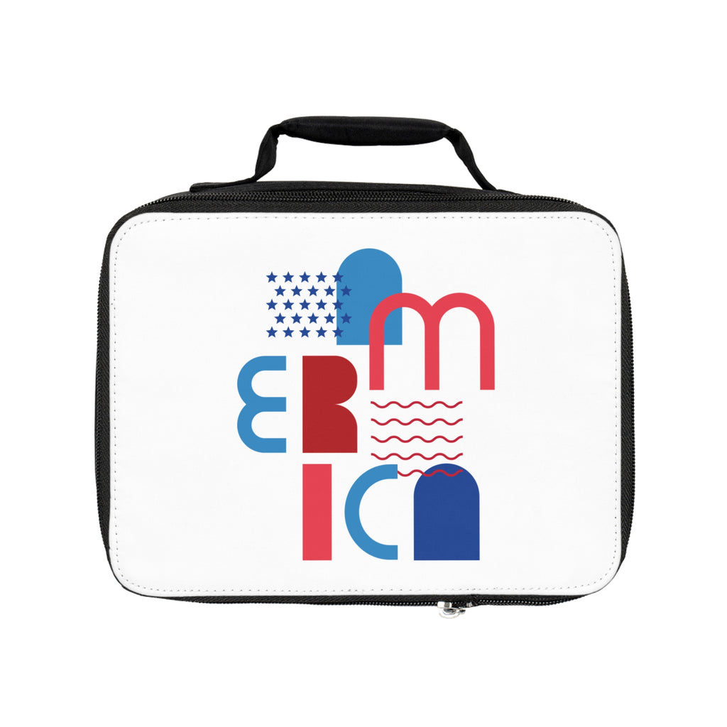 Lunch Bag  Modern Patriotic 'America' Graphic Insulated Lunch Tote