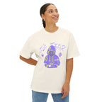 Graphic Tee — Purple Hooded Figure Streetwear T‑Shirt
