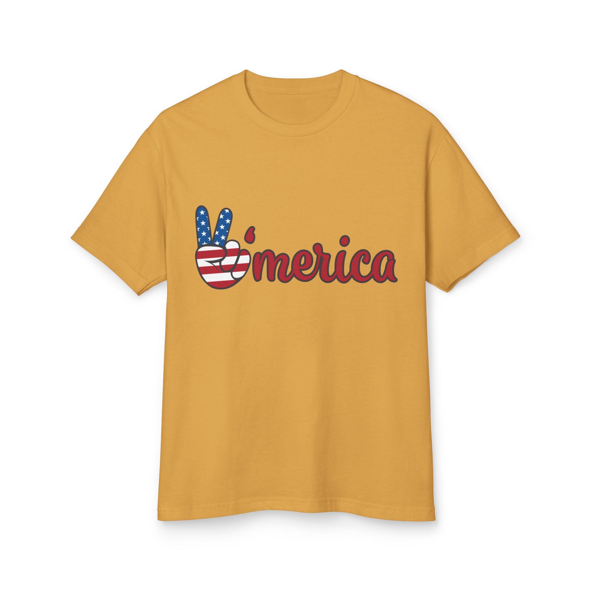 'Merica Peace Sign Tee Retro Patriotic America Graphic T-Shirt