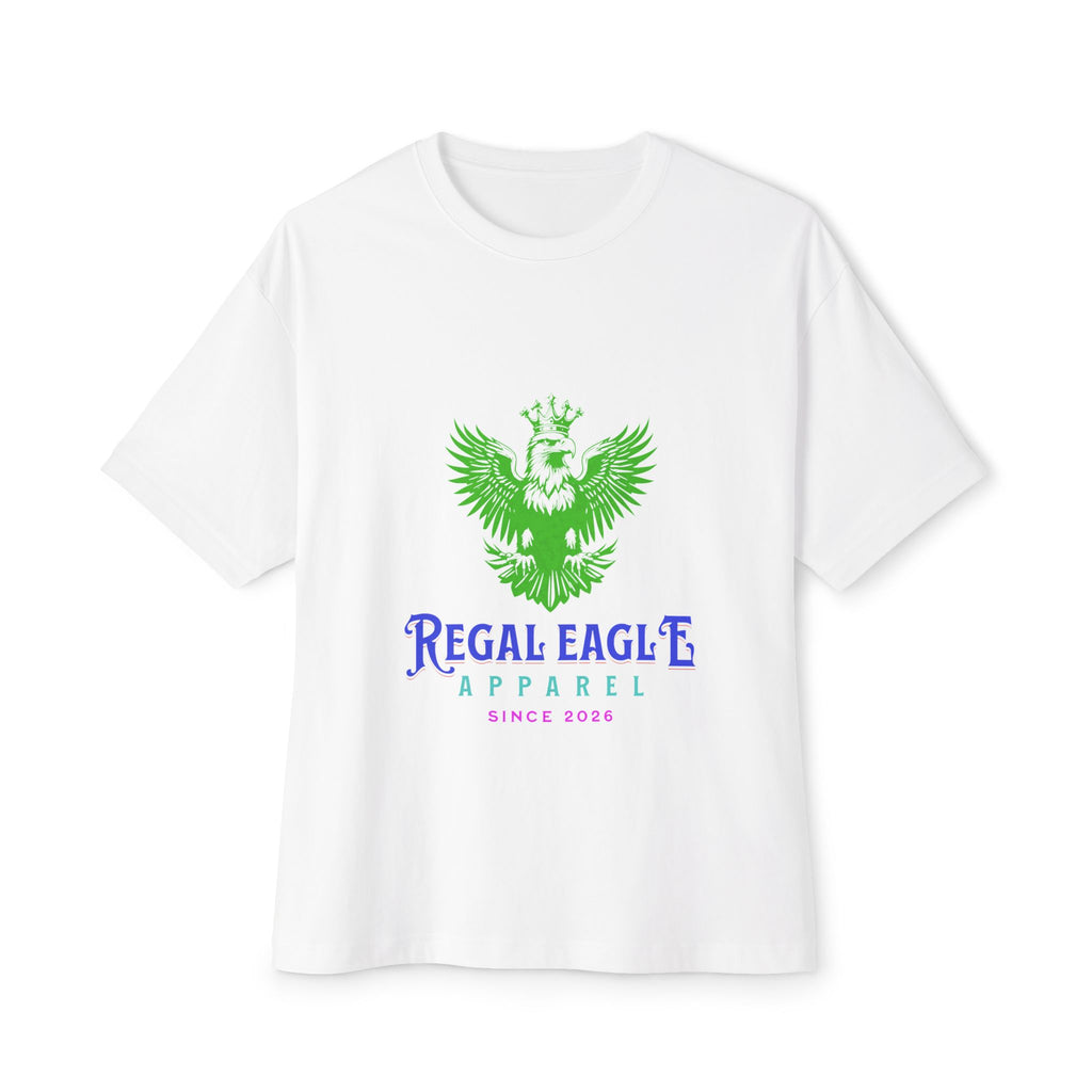 Regal Eagle Apparel Tee — Vintage Green Crest Logo Boxy T-Shirt