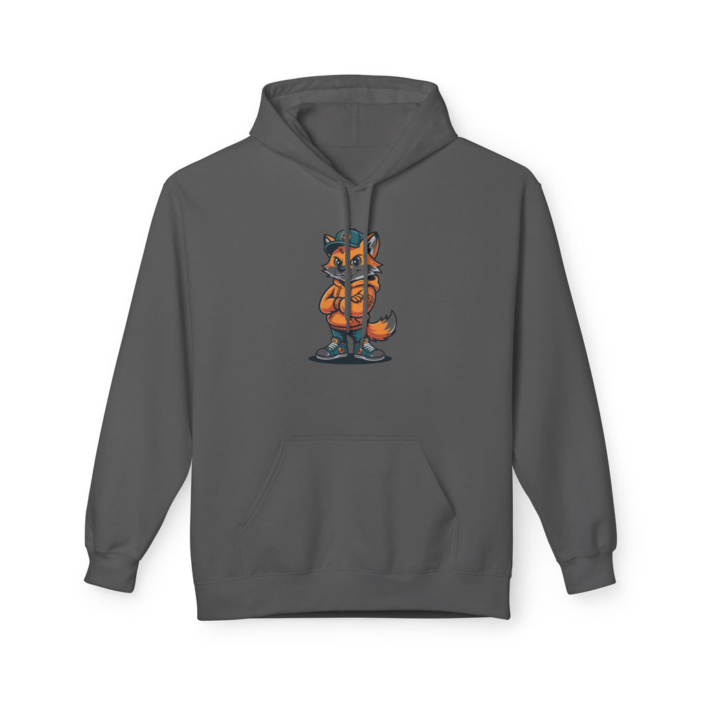 Fox Cartoon Hoodie Cute Red Fox Illustration Pullover