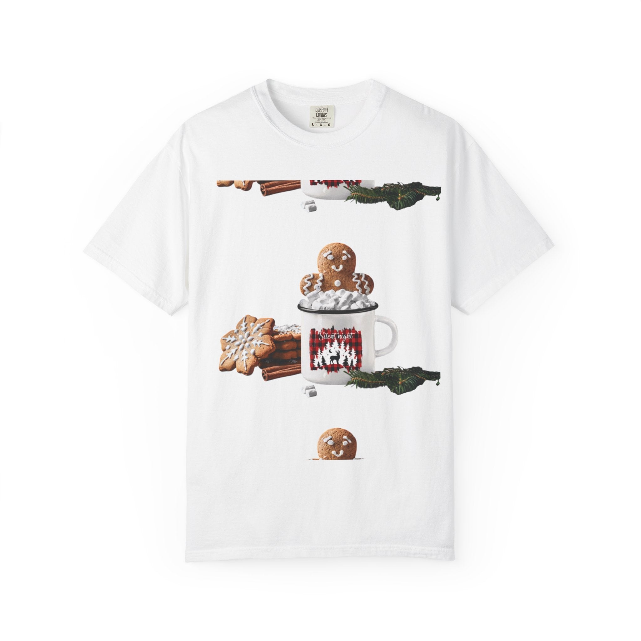 Gingerbread Hot Cocoa T‑Shirt – Holiday Mug & Cookies Graphic Tee