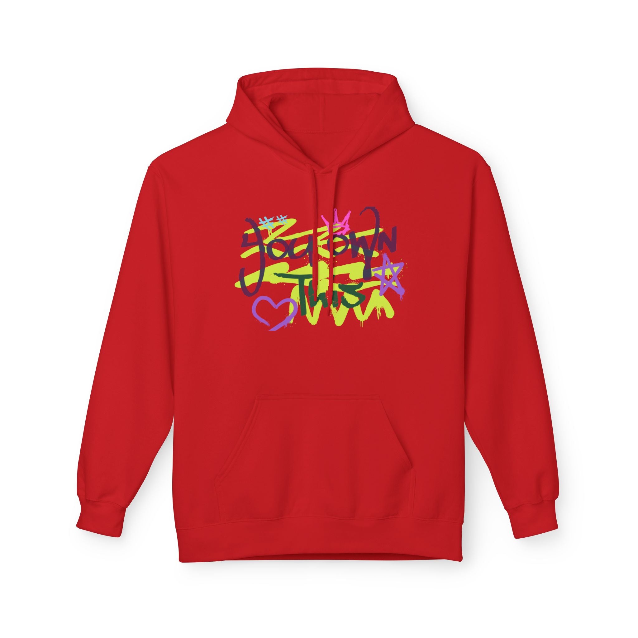 Hoodie — "You Down This" Graffiti Heart Star Streetwear Pullover