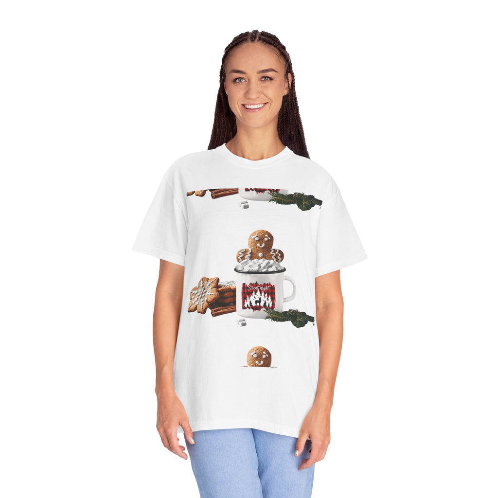 Lebkuchen-Kakao-T-Shirt – T-Shirt mit Weihnachtstasse und Keksmotiv