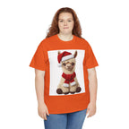 Christmas Alpaca T‑Shirt – Cute Santa Scarf Llama Holiday Tee