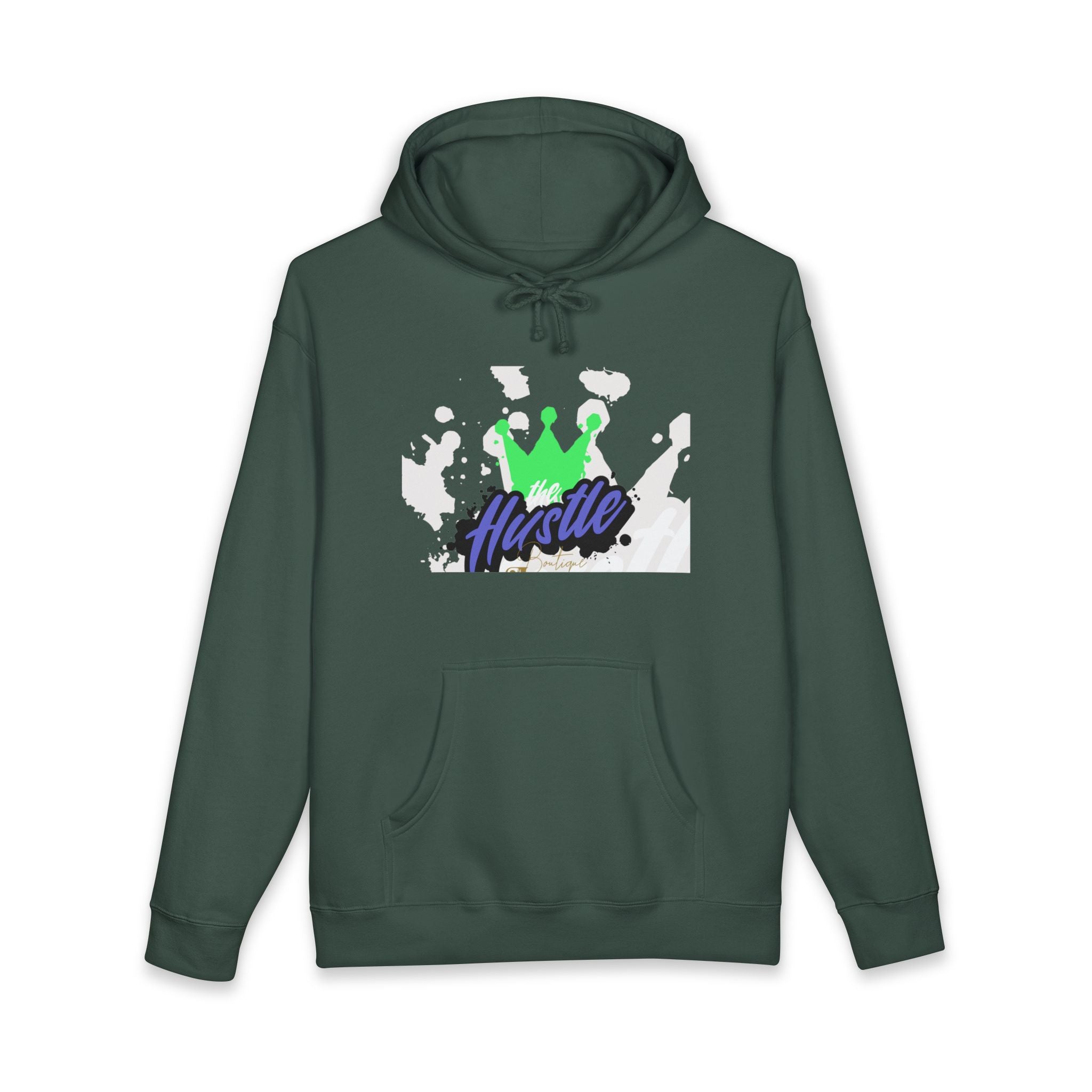 Hustle Crown Hoodie — Winged Cross Graphic Pullover