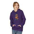 Fox Cartoon Hoodie Cute Red Fox Illustration Pullover