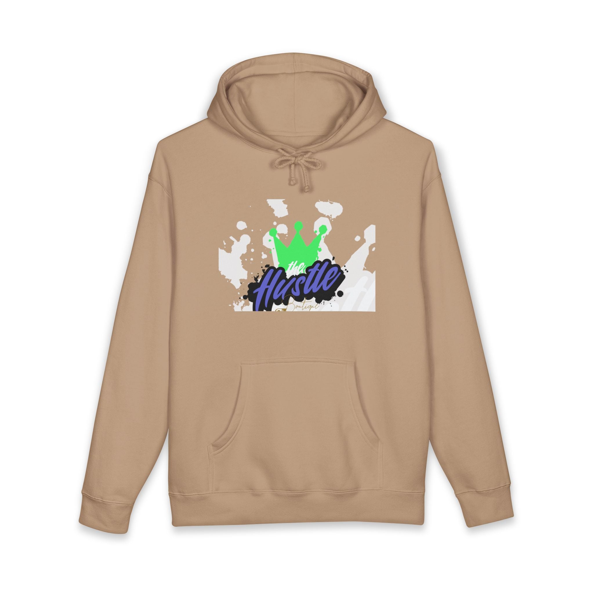 Hustle Crown Hoodie — Winged Cross Graphic Pullover