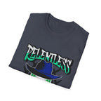 Relentless Skull T-Shirt – Green Skull with Hat & Snake Graphic