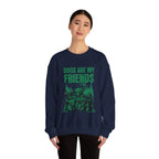 Dogs Are My Friends Sweatshirt — Vintage Green Puppy Crewneck