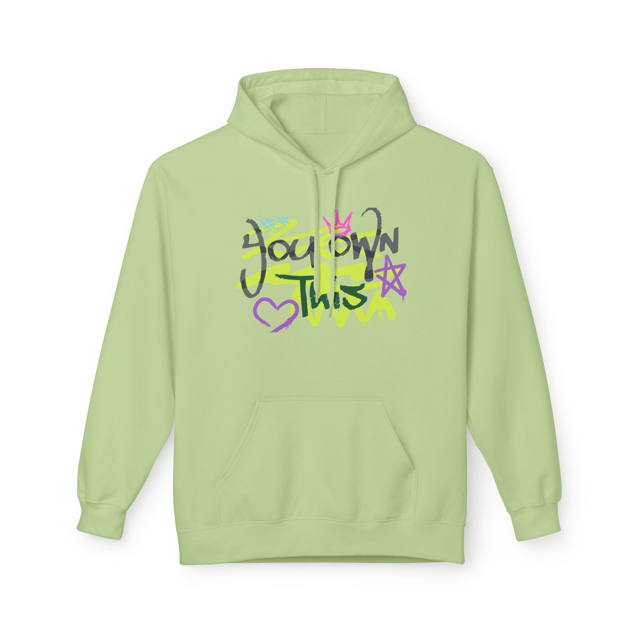 Hoodie — "You Down This" Graffiti Heart Star Streetwear Pullover