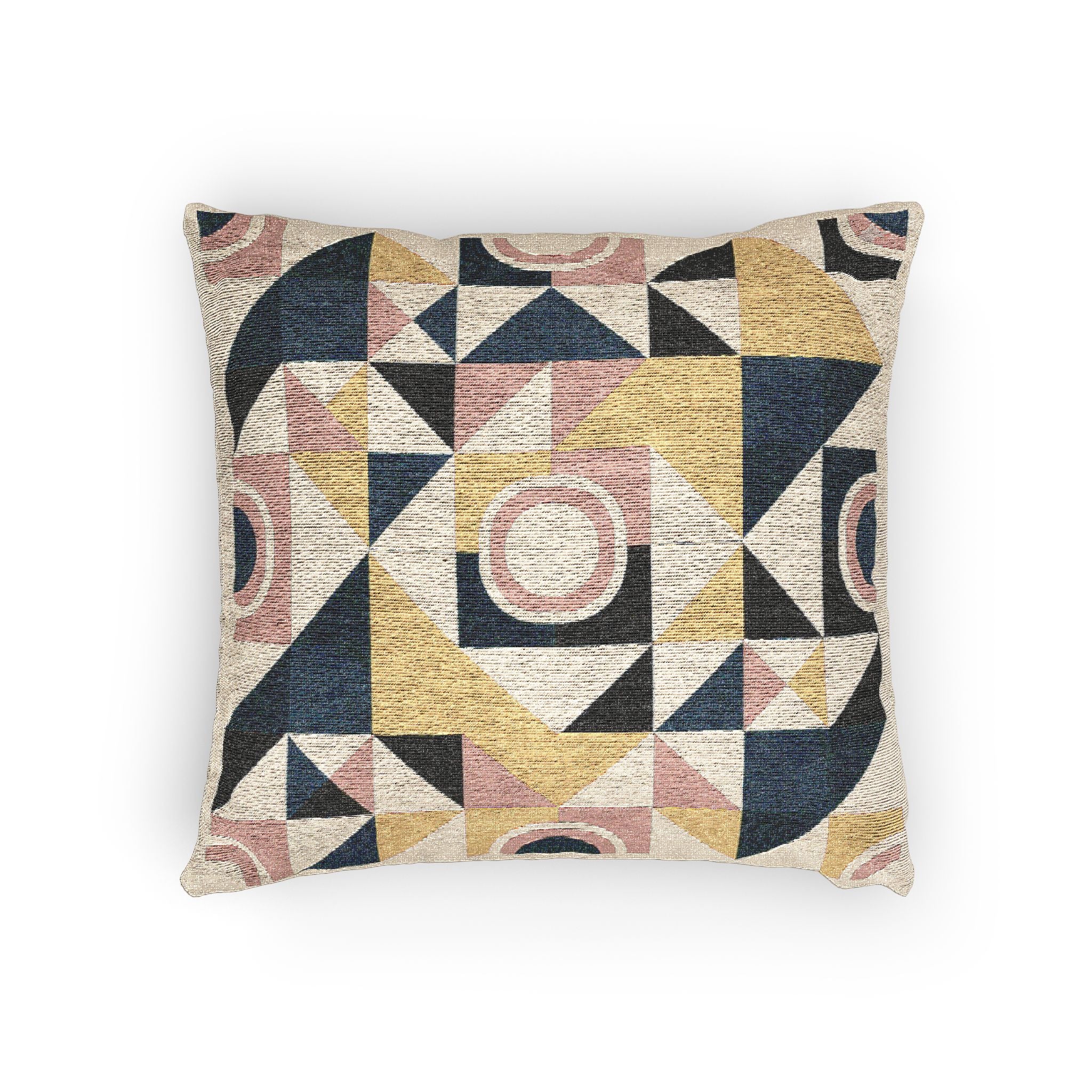 Geometric Woven Pillow Cover Mid-Century Modern Accent Cushion