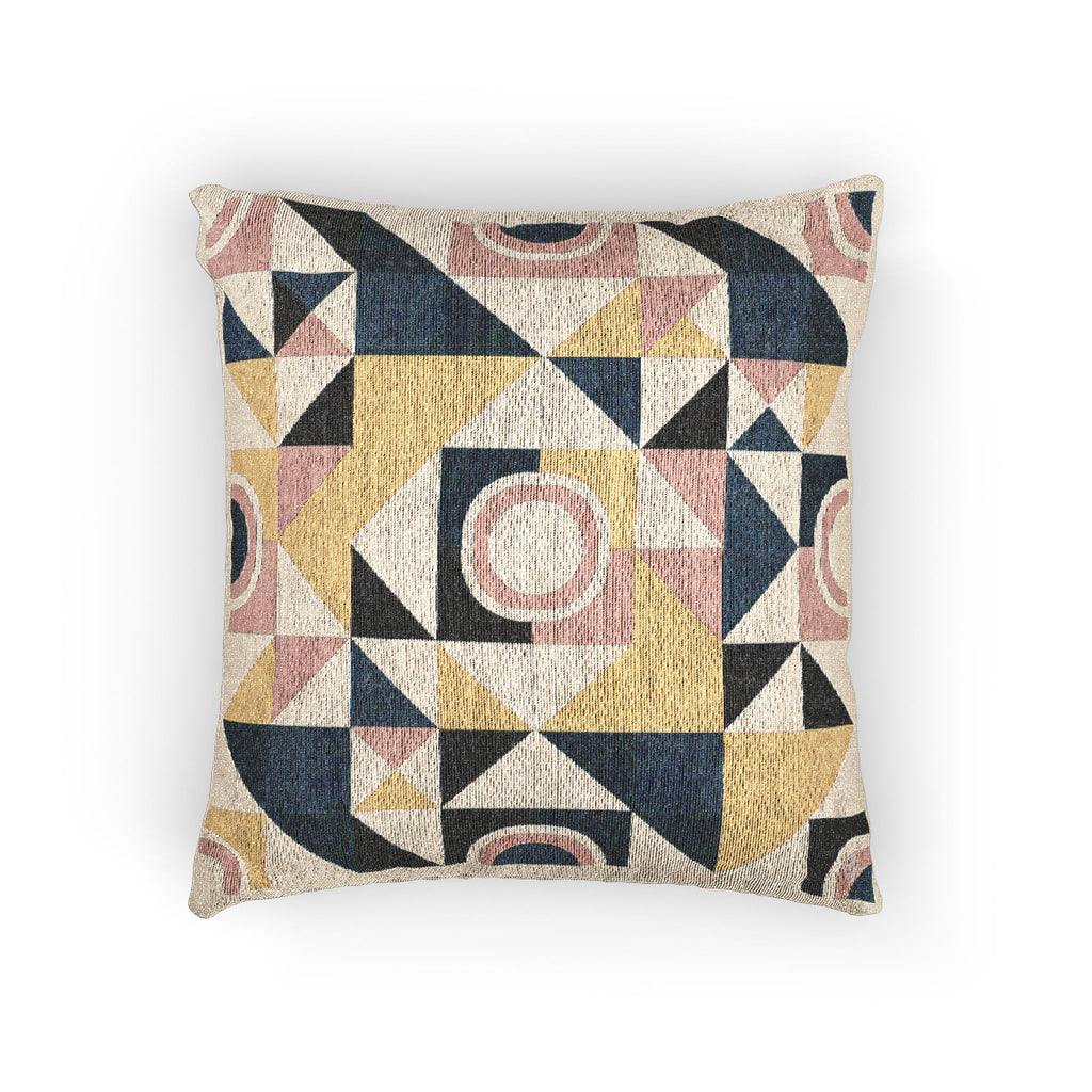 Geometric Woven Pillow Cover Mid-Century Modern Accent Cushion