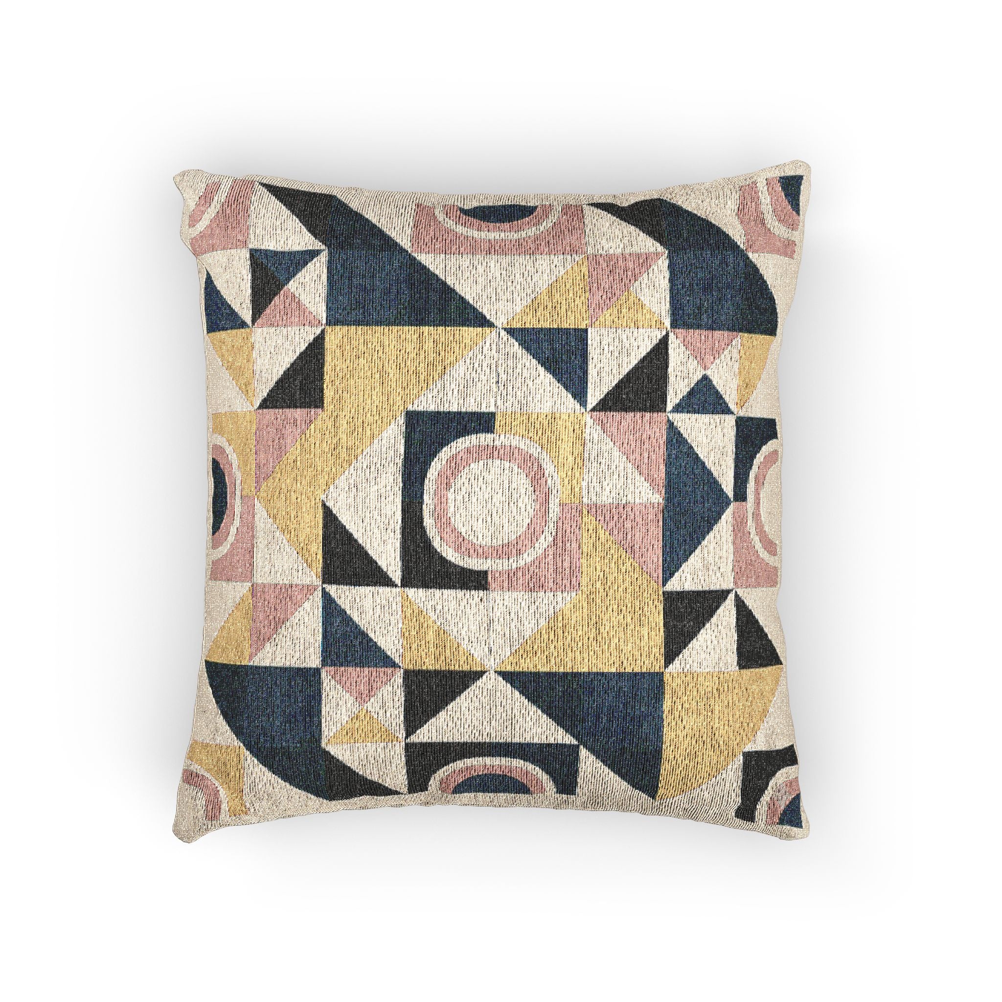 Geometric Woven Pillow Cover Mid-Century Modern Accent Cushion